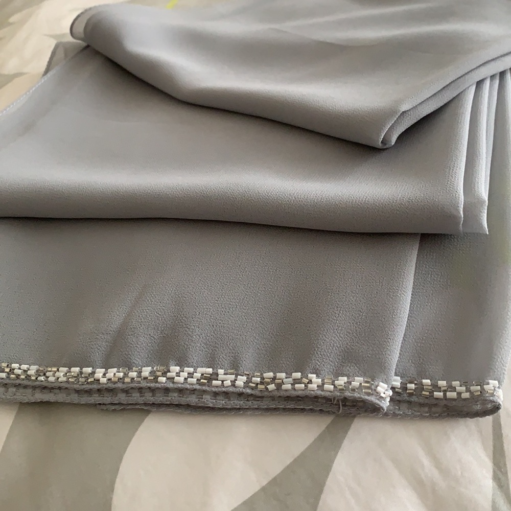 JKARA beaded evening dress and scarf - Picture 6 of 11